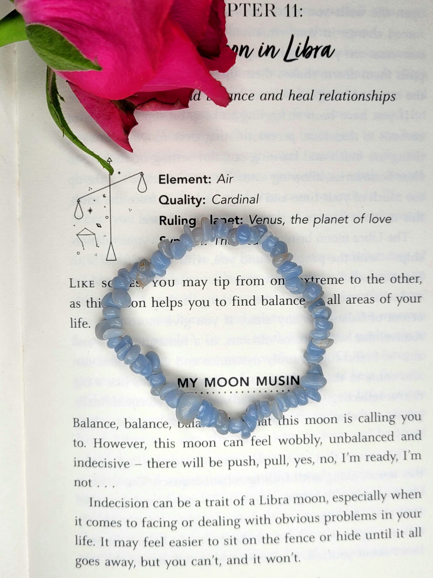 Angelite chip bracelet image 0