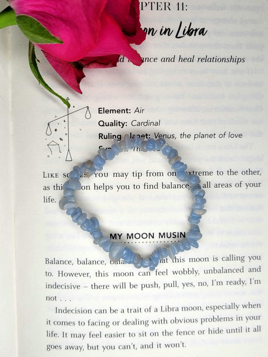 Angelite chip bracelet image 0