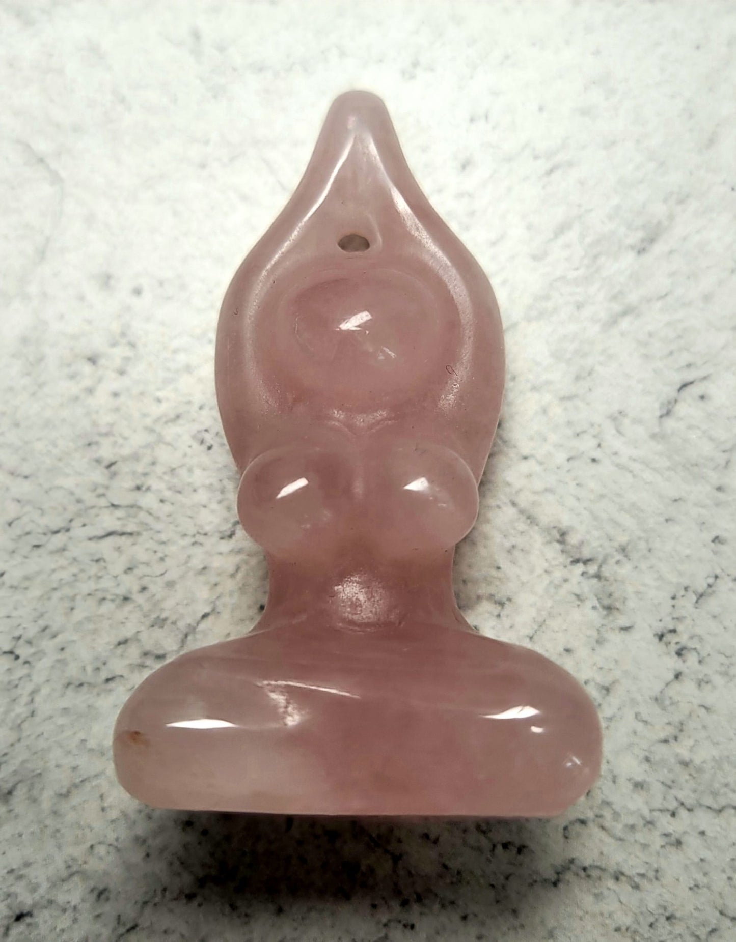 Goddess carving 5cm - Rose Quartz image