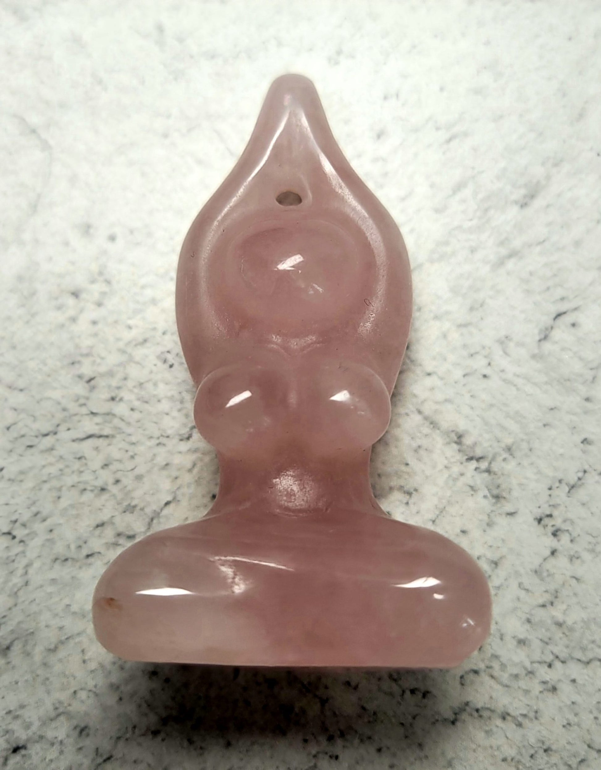 Goddess carving 5cm - Rose Quartz image