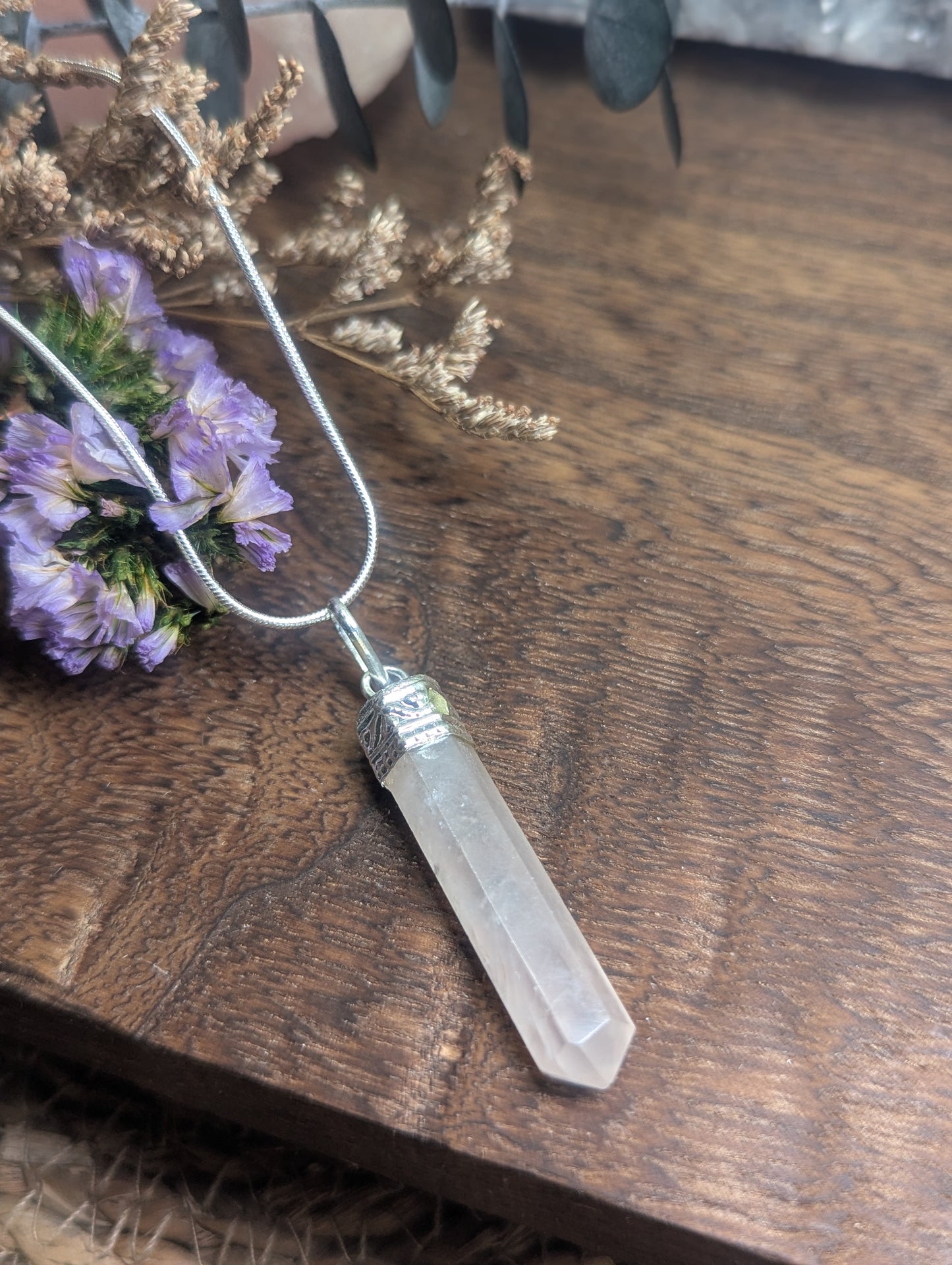 Rose Quartz Point Pendant